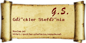 Göckler Stefánia névjegykártya